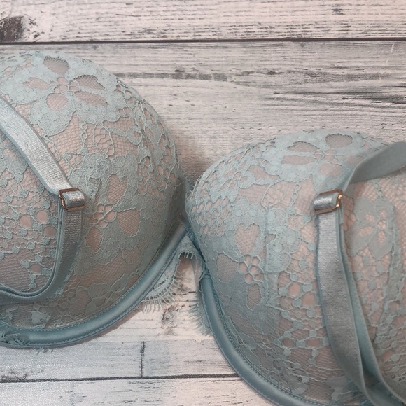 Victoria’s Secret Blue Lace Underwire Bra 34D - Picture 6 of 6
